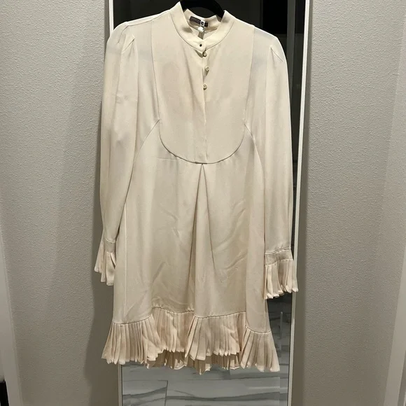 Alexander McQueen | Dresses | Alexander Mcqueen Cream Long Sleeve Dress |  Poshmark